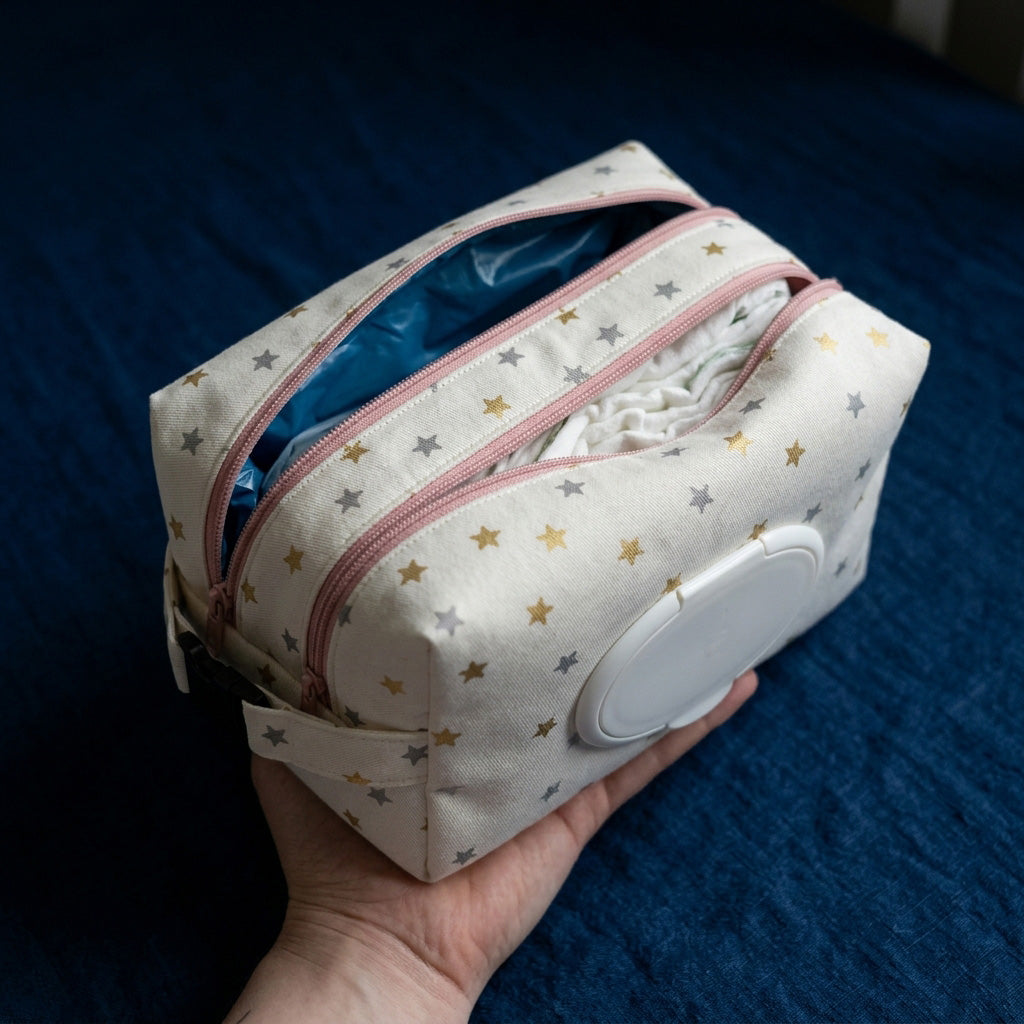 Double Zipper Wipe Pouch PDF Sewing Pattern