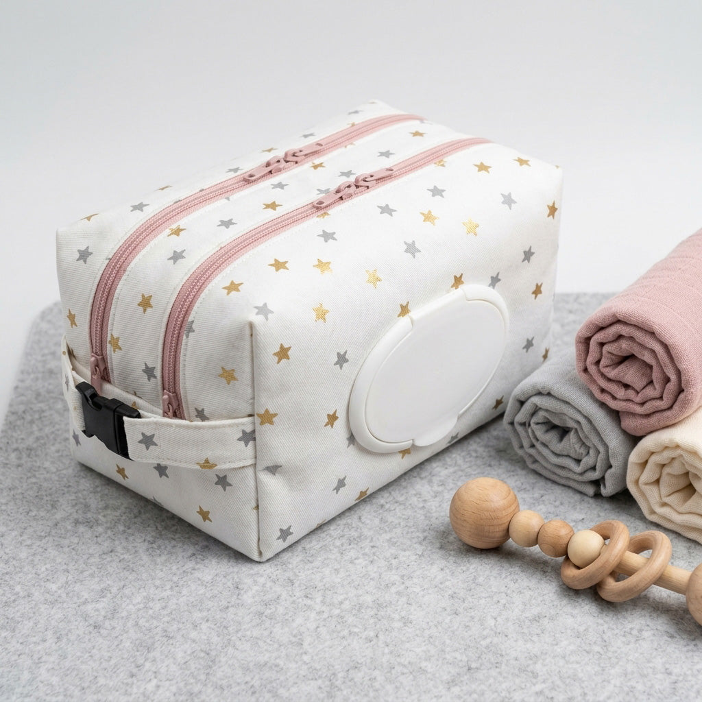Double Zipper Wipe Pouch PDF Sewing Pattern