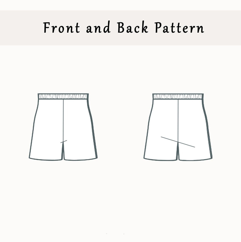 Easy Shorts Pattern PDF | XS-XXL | Elastic Shorts PDF Sewing Pattern
