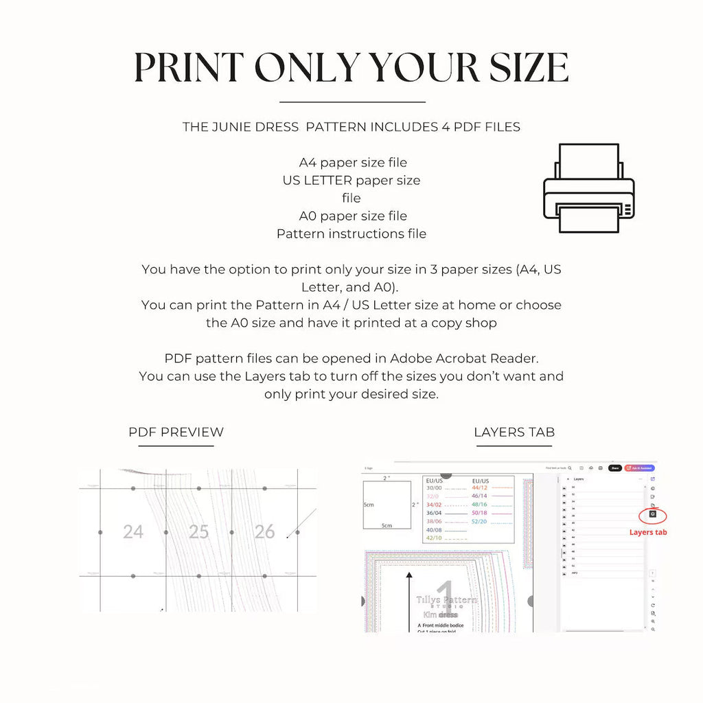 Evening Slip Dress Sewing Pattern PDF | V-Neck Bias Cut Dress US 0–22