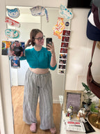 June Pants Wide Leg Palazzo Pants Sewing Pattern PDF | Women’s Elastic Waist Pants