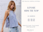 Side Tie Top Sewing Pattern PDF | Women’s Peplum Blouse US 00–22