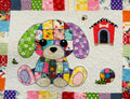 Patchwork Puppy Quilt Pattern - PDF Download | Baby Blanket, Wall Hanging, Applique, Dog Lover Gift
