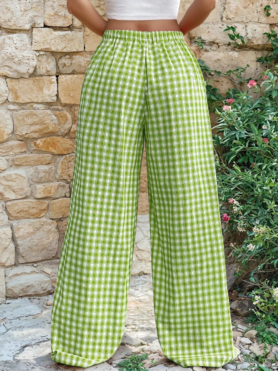 June Pants Wide Leg Palazzo Pants Sewing Pattern PDF | Women’s Elastic Waist Pants