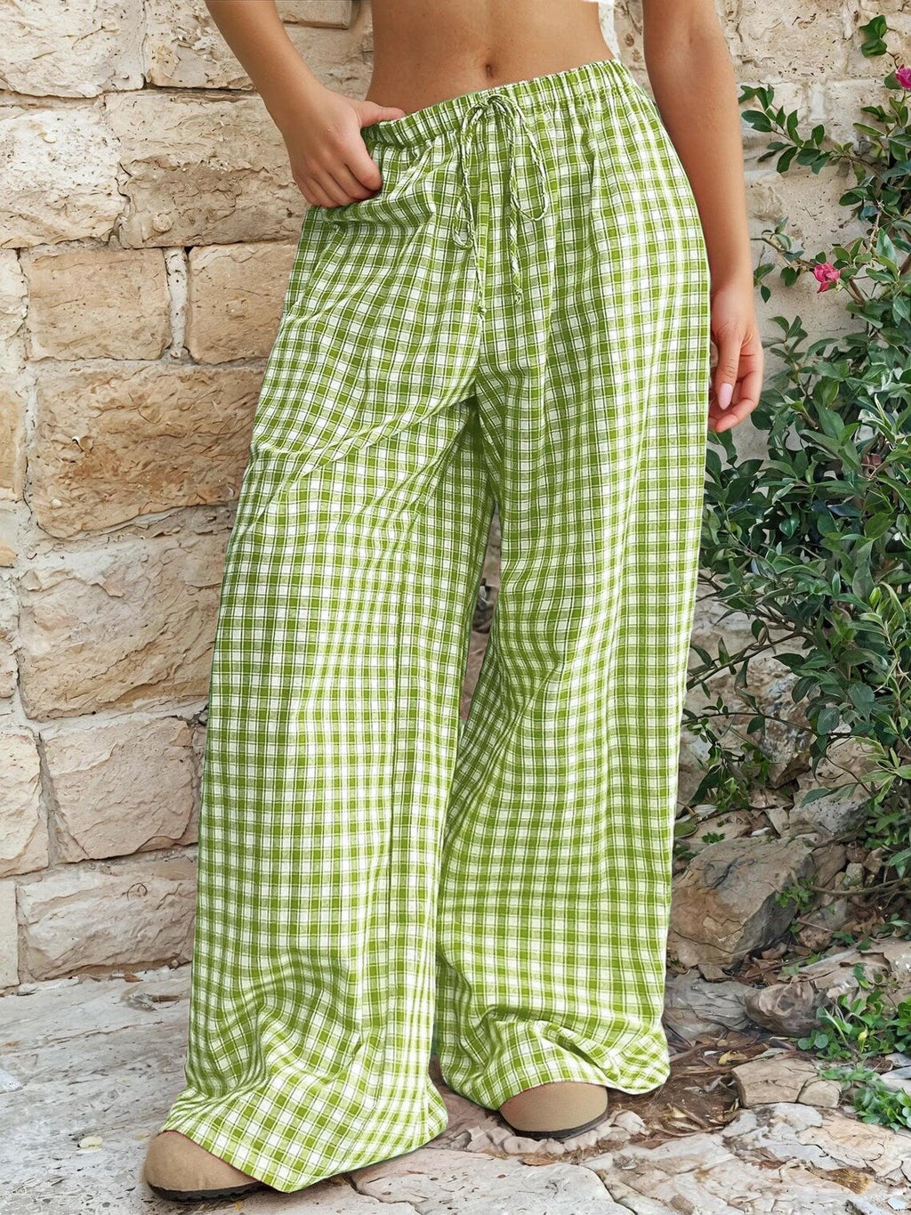 June Pants Wide Leg Palazzo Pants Sewing Pattern PDF | Women’s Elastic Waist Pants