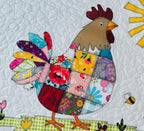 Patchwork Rooster Quilt Pattern: Applique Wall Hanging (PDF Download)