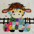 Jumbo Patchwork Highland Cow Baby Blanket Quilt Pattern PDF Download