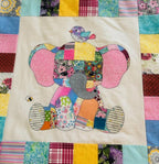 Patchwork Elephant Quilt Pattern PDF Jungle Baby Blanket