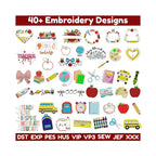 Teacher Embroidery Mega Bundle Back to School & Best Teacher Files