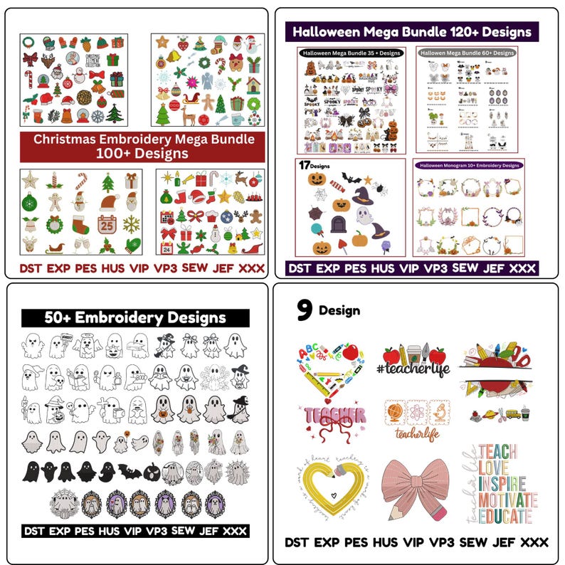 Mega Embroidery Design Bundle – 1000+ Digital Files