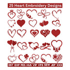 Hearts Embroidery Design Bundle | Mini Hearts Embroidery Pack