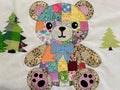 Teddy Bear Patchwork Quilt pattern, PDF Instant Download