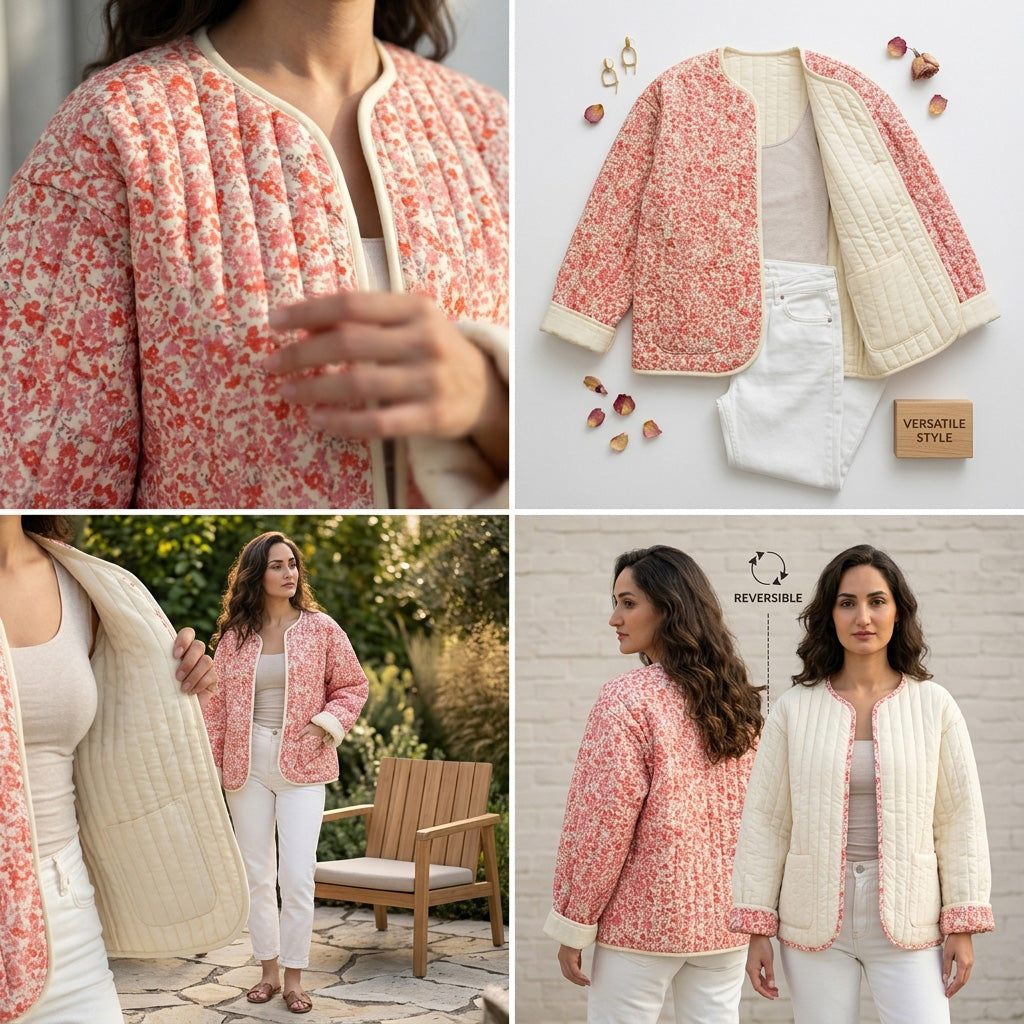 Quilted Jacket Sewing Pattern PDF | Julia Jacket Beginner Pattern XXS–5XL