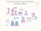 Side Tie Top Sewing Pattern PDF | Women’s Peplum Blouse US 00–22
