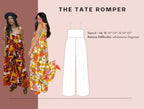 Tate Romper Size Inclusive Sewing PDF Pattern